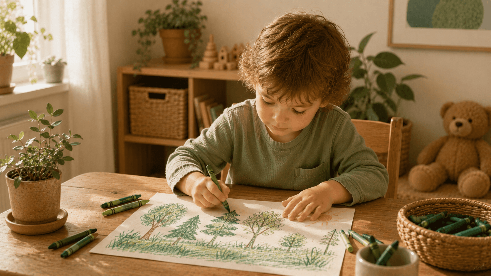 Green Color Meaning in Children’s Drawings